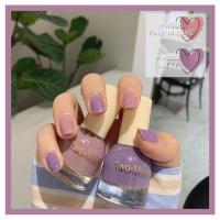 MW005+MW010 LUCKY Two-Moons 指甲油组合秋冬显白免烤持久树莓仙子亮片薄荷绿板栗棕