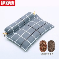 方枕-紫灰格A高粱壳+荞麦壳款 荞麦壳枕头成人护颈颈椎枕枕芯枕套午睡靠枕抱枕凉枕修复按摩颈椎