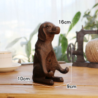 小狗手机架 欧式铸铁铁艺手机架名片架置物架办公室桌面摆件家居装饰品