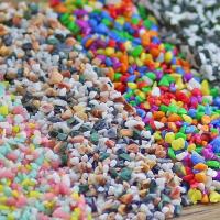厂家直销小石子花盆装饰养花瓶里的小石子七彩多肉碎石头彩色铺