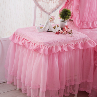 粉色 宝贝是一只装,如需一对拍2 夹棉加厚蕾丝床头柜罩套防尘罩 婚庆盖布盖巾小台布布艺