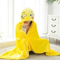 滑稽披风(材料克重240 小号常规款1.5*0.7米(连帽1米 午睡披风毛毯办公室空调毯被子学生午休披肩法兰绒单人绒毯沙