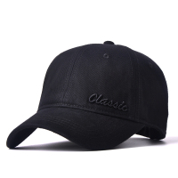 91216黑色黑标 正常头围(L码:54-59cm) 帽子男春秋韩版黑色棒球帽男软顶大头围鸭舌帽冬天休闲百搭遮阳帽