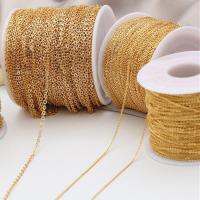 铜链2.0mm 金色5米 铜链扁十字链2.0mm扁O链子散链diy饰品材料项链手链耳环流苏配件