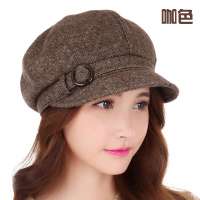 咖色 S(55cm) 依鸽 秋天贝雷帽子女款韩版潮名媛百搭 时尚春秋季休闲布帽女 694