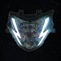 新款战速前大灯总成闪电 RSZ鬼火3代三代战速摩托车电动车改装LED前大灯总成前转向灯总成