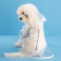 白边 XS(约1-3斤) 狗狗雨衣防水宠物衣服大中型犬萨摩耶金毛小型犬泰迪比熊透明雨衣