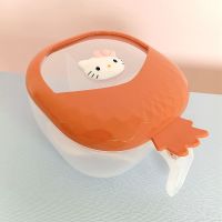 透明橘红kt 调料盒套装家用组合调味罐一体多格可爱作料盒厨房轻奢创意调味盒