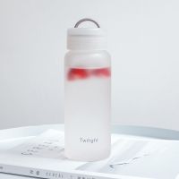 [创意设计 超高颜值]灰色420ml 韩版创意磨砂玻璃杯女ins原宿风可爱便携高颜值简约水杯学生杯子