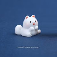 萨摩耶 Q版可爱仿真小动物萨摩耶模型微景观场景造景微缩迷你松狮小摆件