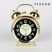 3寸金色(黑盘夜光)6322 高品质起床神器超大铃声闹钟大寸机械创意简约学生用静音时钟床头
