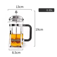 350ml 法式家用滤压壶,手冲咖啡壶,不锈钢过滤杯,冲茶器,打奶壶,咖啡壶