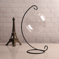 23铁架+12鱼缸+彩石 悬挂小鱼缸迷你办公桌面创意玻璃小型金鱼缸 水族箱 家用斗鱼缸