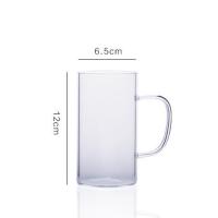 单把绿茶杯 单杯 水杯耐高温玻璃带把绿茶杯高硼硅水杯泡茶杯男女办公家用