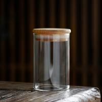 平光（玻璃茶叶罐）—直形（250ML) 日式锤纹玻璃茶叶罐锡花密封干果花茶储物罐普洱茶罐子家用透明