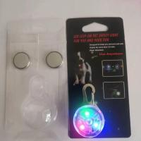 [80%客户选择]透明 电池款三色吊坠 送两电池 狗狗防走丢灯狗牌猫铃铛夜间LED遛狗灯饰品三色发光吊坠泰迪防丢