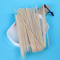 竹签子100支 加厚加粗木柄烧烤专用套装配件金属不锈钢烧烤扁签子长度35cm