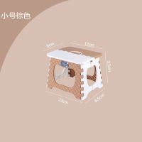 一代小号承重35斤普通[棕色] 加厚塑料小凳子家用折叠凳子成人火车马扎小板凳儿童便携矮凳子