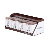 炫黑色 两格调味盒(颜色随机/无外盒) 调味盒套装组合壁挂式免打孔味精盒家用多功能塑料厨房调味瓶罐