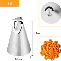 1个79号花嘴 韩式裱花嘴 奶油霜菊花大丽菊郁金香多肉郁金香 皱褶奶油花嘴