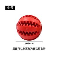 西瓜漏食球[红色中号] 猫狗通用玩具内发声发声玩具磨牙漏食器耐啃咬球益智宠物玩具吸盘