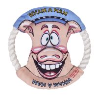 猪头 特硬缆绳飞盘狗狗玩具解闷自嗨神器耐咬帆布宠物玩具金毛边牧飞碟