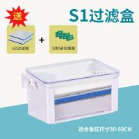 S1水幕式魔盒 送6D棉+送硝化菌胶囊 鱼缸过滤器小型外置瀑布壁挂式鱼缸过滤免换水过滤器过滤设备滤盒