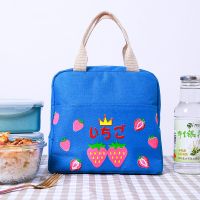 美食星球#含铝箔# 卡通饭盒袋便当手提包保温袋少女心牛津布学生上班族加厚铝箔餐包
