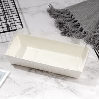 大号长形盒(白卡)10套 单独盒子(盖子+底) 三明治包装盒肉松小贝雪媚娘泡芙子蛋糕毛巾卷盒瑞士卷蛋糕卷盒子