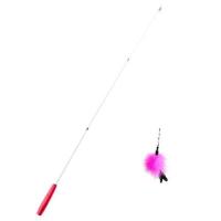 [店长推荐]绿色伸缩逗猫棒 72zV 猫玩具逗猫棒小猫耐咬长杆羽毛鱼竿猫猫解闷神器伸缩幼猫猫咪用品