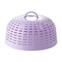 紫色1个装 简约厨房圆形饭菜罩家用餐桌防尘罩防蝇菜罩盖菜罩食物罩塑料