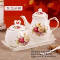 繁花似锦 调味罐壶2件套装 调料盒油壶调料瓶调味盒盐罐家用餐桌用组合