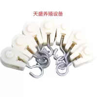 滑轮20个 养鸡配件自动清粪带跑偏器塑料跑偏夹清粪带配件家禽养殖配件