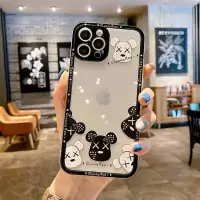 侧边-黑边联名暴力熊(单壳) 苹果3G 联名暴力熊苹果12手机壳iPhone11全包支架x/xsmax情侣12proma