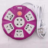 [款式.大盘-紫色] **//无带线款//** 加长摔不烂超长插排插座电动车充电源延长线接线板2/10米排插