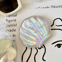 贝壳镜子 法式简约贝壳便携折叠化妆镜子梳子按摩镭射学生复古可爱ins道具