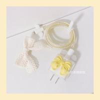 黄色蝴蝶结 [单壳5W]充电器套 ipad2020充电器保护套20W苹果12专用头iPhone11适用5W数据线套