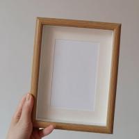 空白相框送宣纸画心 8寸(17*22cm) 手写你迟早都是富婆字画摆件相框桌面装饰摆台书法挂画励志礼物