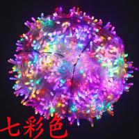 高品质防水[彩色] 插电款10米100灯+8闪 LED彩灯户外防水防冻星星灯满天星装饰品太阳能小彩灯闪光灯灯串