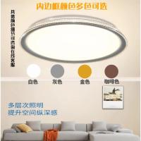 内边框(白色) 纯白灯罩-40CM-36瓦-白光 LED吸顶灯圆形客厅灯卧室灯水晶星空现代简约阳台过道灯饰灯具