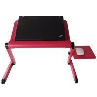 玫红色 多功能笔记本 支架带散热器风扇床上电脑桌