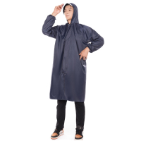 藏青色(建议80-185斤) 均码 时尚男女长款雨衣防水成人徒步旅行单人连体户外加厚劳保风衣雨。