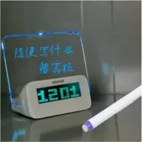 创意闹钟留言板时钟多功能静音荧光学生闹钟LED钟女男生节日礼物
