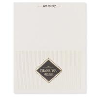 非常感谢(5张贺卡5个信封) 商务手写卡高档生日卡节日祝福贺卡烫金复古创意感谢通用卡片