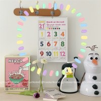 Yoona Home拍照背s景装饰 简约2021N彩色挂历日历墙历万年历