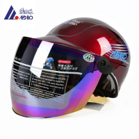 枣红(配反光镜) 均码 爱得乐08C电动电瓶车头盔 夏季防晒男女士通用轻便防紫外线安全帽