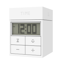 白色 | White HBK 北欧极简像素闹钟 旋转计时器 3in1设计 莫兰迪色时光魔盒