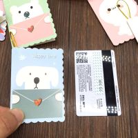 随机4款图案卡通卡片40张 40张带挂绳贺卡折叠小卡片卡通动物可爱留言卡儿童节日感谢祝福卡