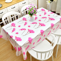 月季花 68*68cm(桌布尺寸) 桌布防水防油防烫免洗塑料餐桌垫客厅茶几家用长方形台布桌子盖。