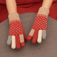 雅米色 均码 日系翻盖两用手套韩版冬季保暖学生加绒写字露指半指羊毛ins男女